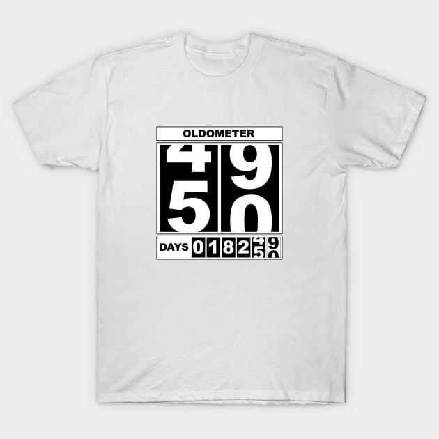 50th Birthday Oldometer T-Shirt by mikepod